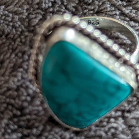 Turquoise Silver Ring - Picture 6 of 6